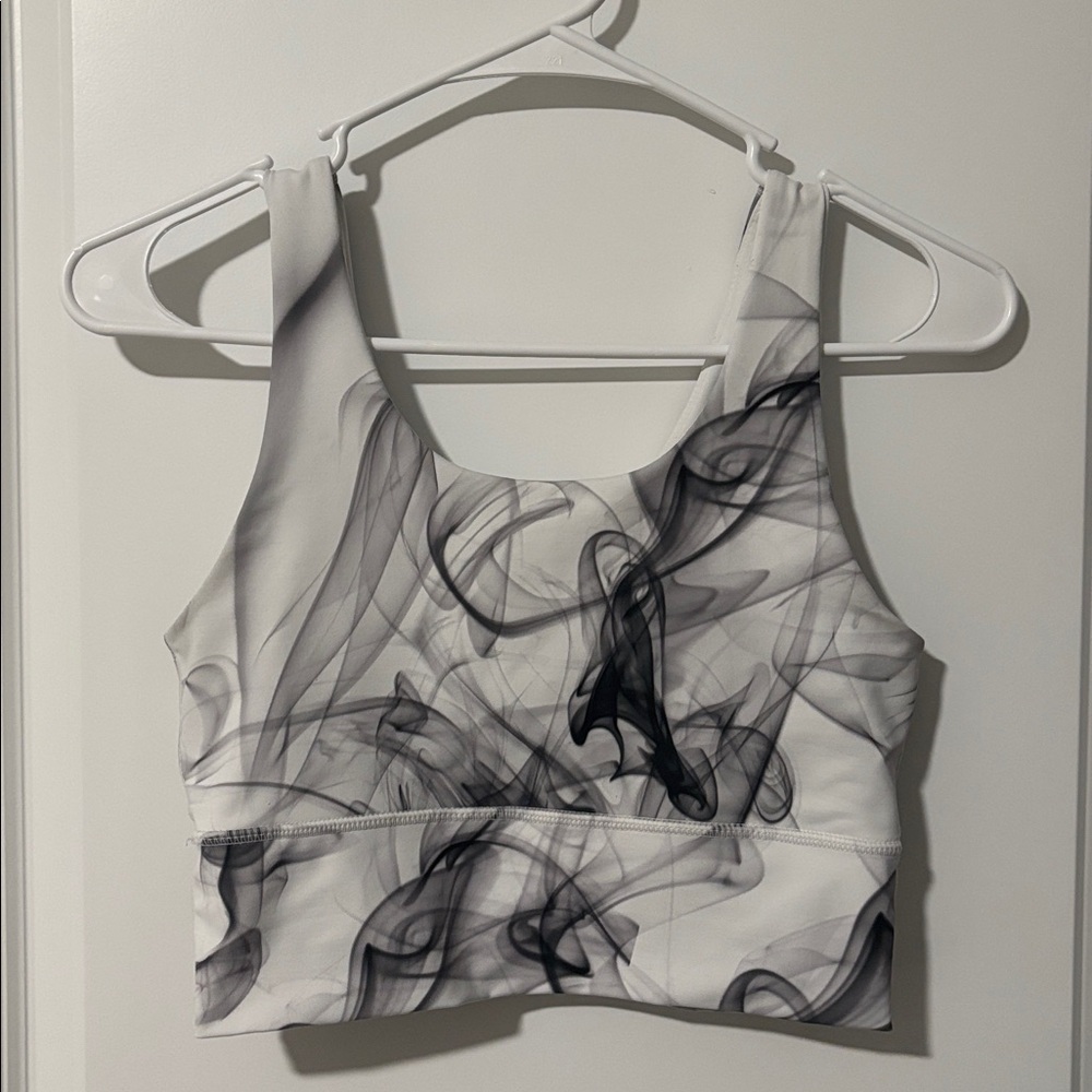 Marble Athletic Compression Bra/ Crop Top